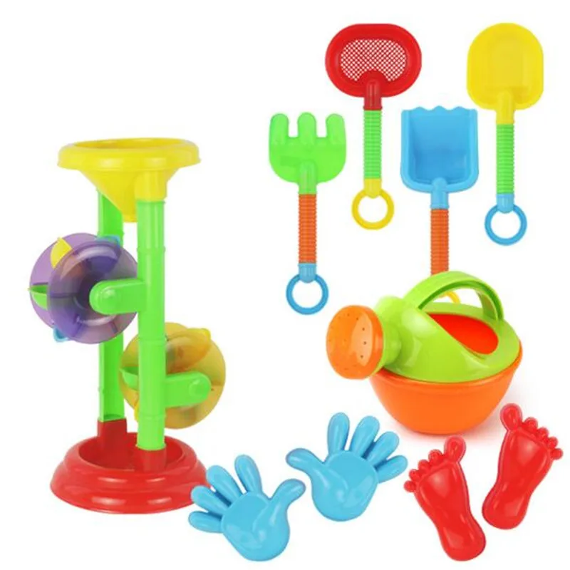 WYNLZQ детская игрушка для ванны пластиковая Лейка для мальчиков и девочек песочные часы лопатка для песка Лопата игровой песок набор игрушек подарки для детей взрослые красочные
