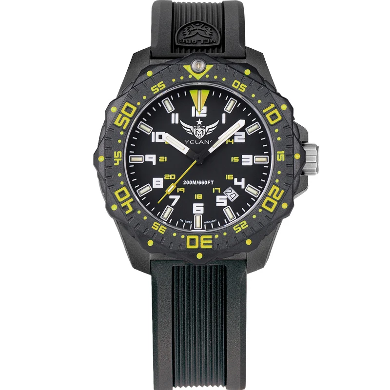 YELANG V2.2 women style tritium gas luminous waterproof sports military diving watch