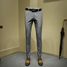 Мужское серое платье брюки s мужские офисные брюки тонкое платье брюки для мужчин деловые штаны костюм брюки мужские серые Свадебные одежда жениха плюс размер