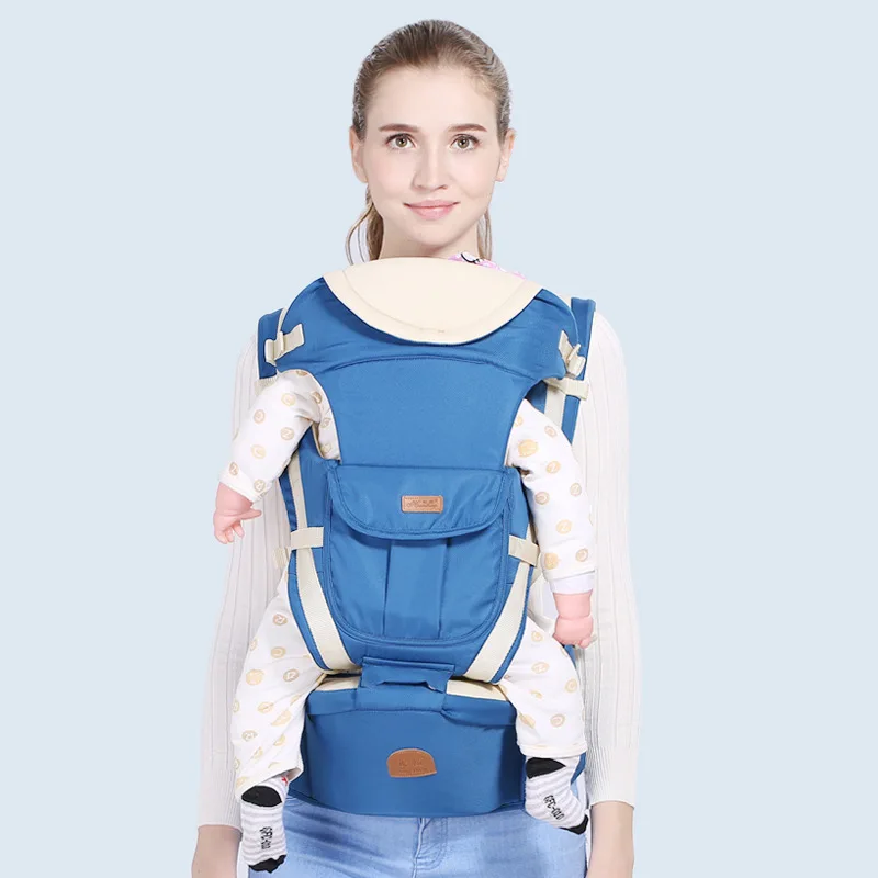 Детский слинг Хипсит(пояс для ношения ребенка), дышащий Многофункциональный рюкзак с перекрещивающимися ремешками, поясной Рюкзак-переноска на четыре сезона - Цвет: C