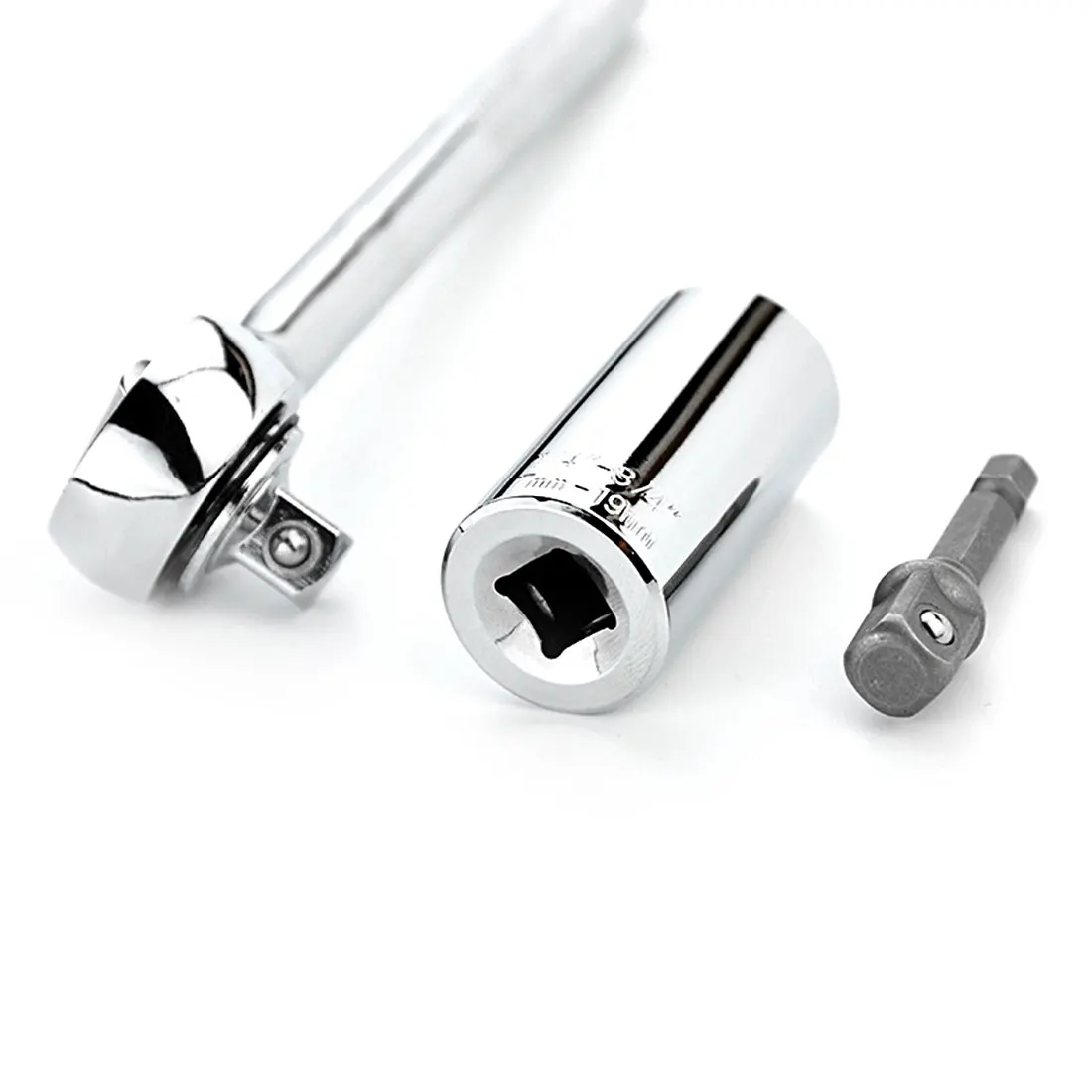 

3 in 1 Adjustable Torque Wrench Universal Wrench Ratchet 7-19mm Power Drill Adapter Wrench Key Hand Tools Set Repair Kit