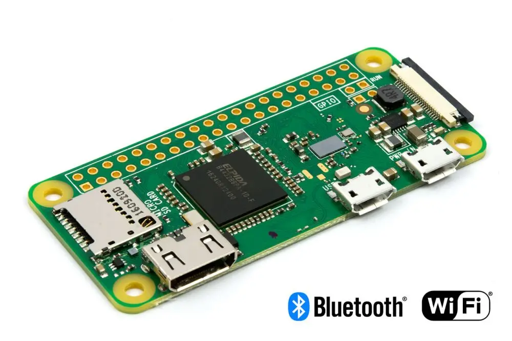 Raspberry Pi Zero W со штекером сварной головкой | Плата 1 ГГц ЦП 512 МБ ОЗУ встроенным Wi Fi и