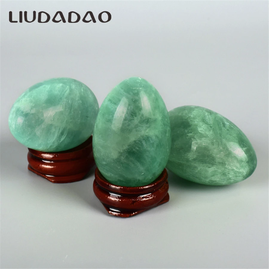 

Natural Jade Kegel Exerciser Yoni Eggs Green Fluorite Undrilled Eggs Stone Ball Muscle Tightening Vaginal Body Relax Care Eggs