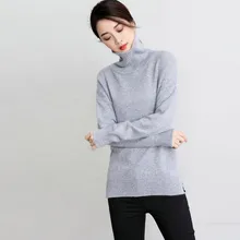 Autumn and winter high quality cashmere sweater 2018 new solid color elegant comfortable warm breathable fashion sweaterShipping