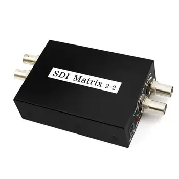 

SDI Matrix 2x2 Coverter Switcher Switch 2 BNC SDI in 2 SDI out Support SD-SDI HD-SDI 3G-SDI 1080p With Power Adapter