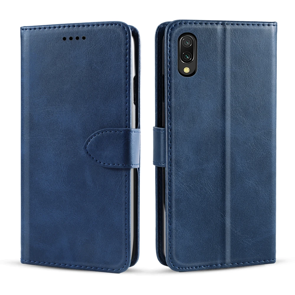 Для Xiaomi Redmi 7 чехол Ретро Винтаж телячья кожа зернистый из искусственной кожи флип-Стенд чехол-бумажник для Xiaomi Redmi 7 Redmi7 чехол держатель для карт