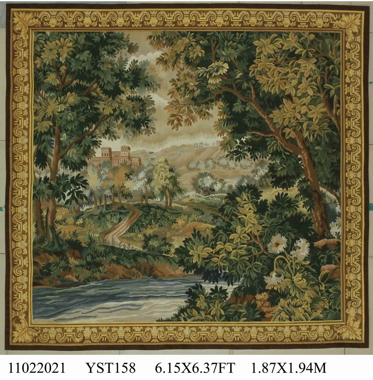 woven tapestry Pure handmade wool palace French Aubusson Gobelins Weave