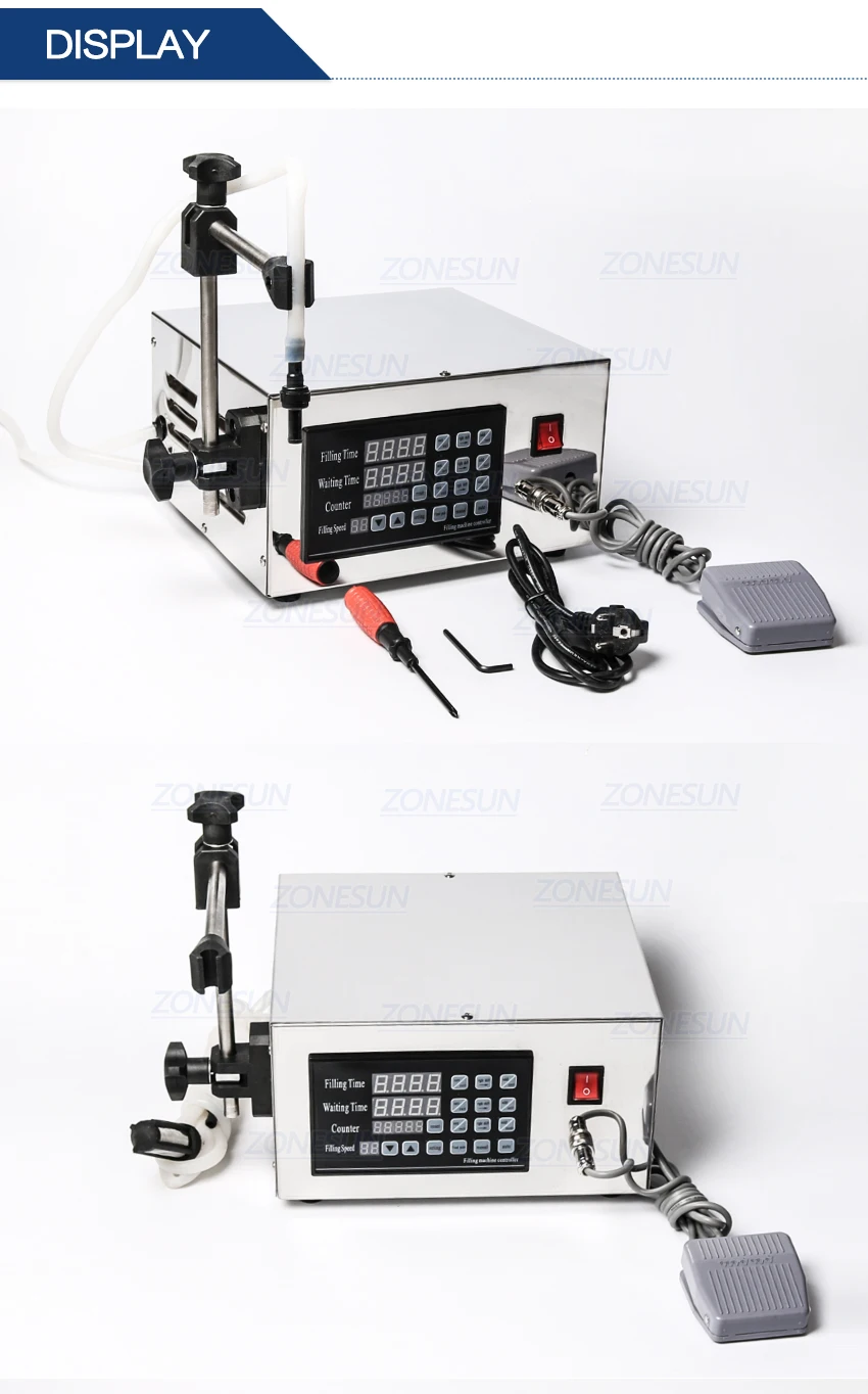 ZONESUN 220 В/110 В нержавеющая сталь 304 числовое управление разливочная машина 3.2L/мин воды GMP помечены Авто жидкий наполнитель