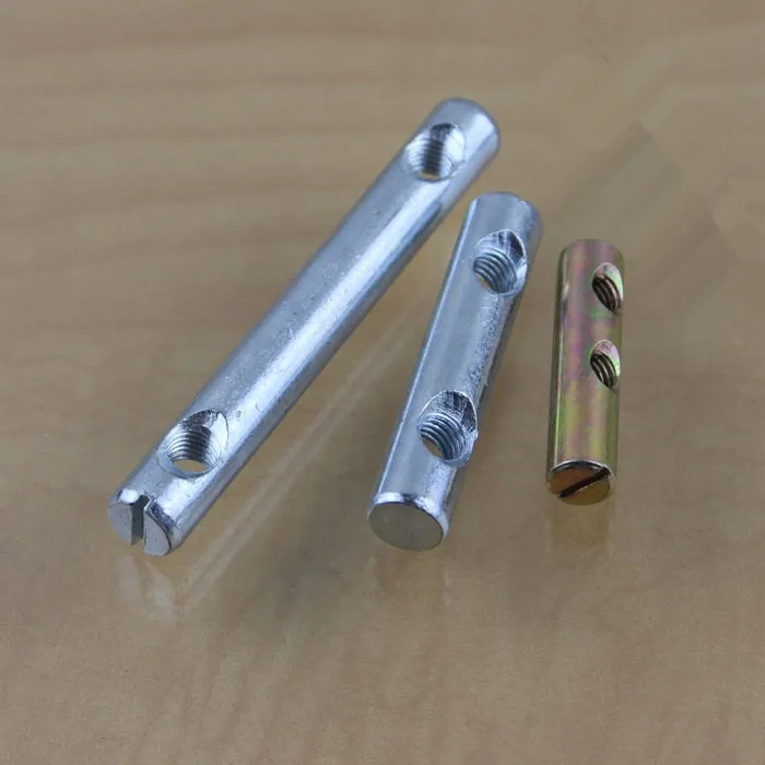 10pcs/lot Double Hole Slotted Barrel Nut Cylinder Shape Furniture