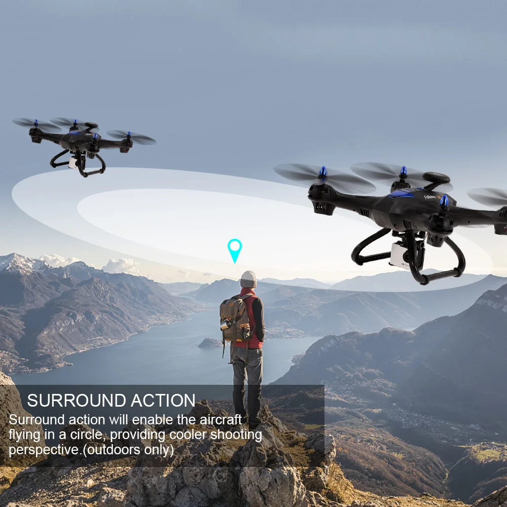 Квадрокоптер X183S 2 4G Wi Fi GPS 1080P 720P с широкоугольной камерой