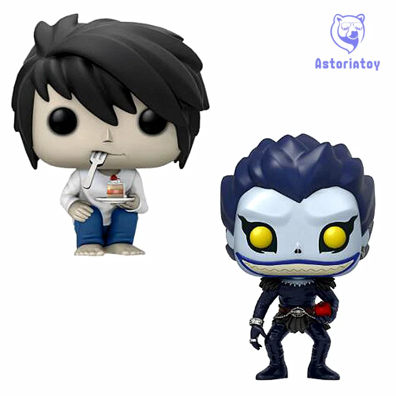 

10cm Death Note L Ryuuku Ryuk Death Note Action Figure Q-version Lyuuku Toy Doll Anime Bobble Head Q Edition For Car Decoration