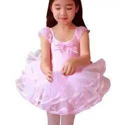 Кружево одежда для бальных танцев для Обувь для девочек детский праздничный костюм Балетные костюмы детское пачка-платье детей Балерина
