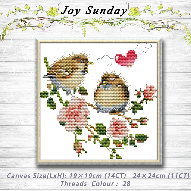 Набор вышитых крестиков с надписью Call Of Love Little bird 14CT 11CT набор для рукоделия