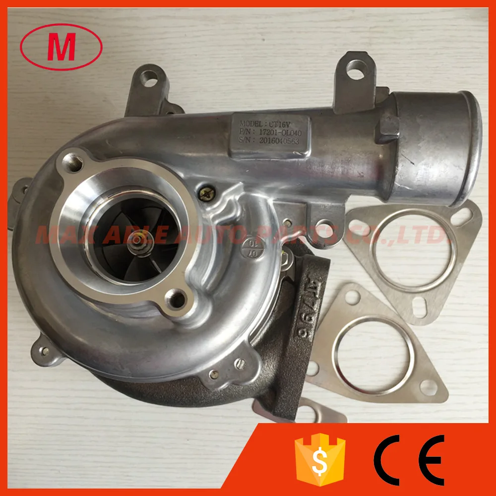 Турбокомпрессор CT16V 17201-OL040 17201-0L040 без электромагнитного клапана, электрический привод для Landcruiser HI-LUX ViIGO Турбокомпрессор CT16V 17201-OL040 17201-0L040 без электромагнитного клапана, электрический привод для Landcruiser HI-LUX ViIGO