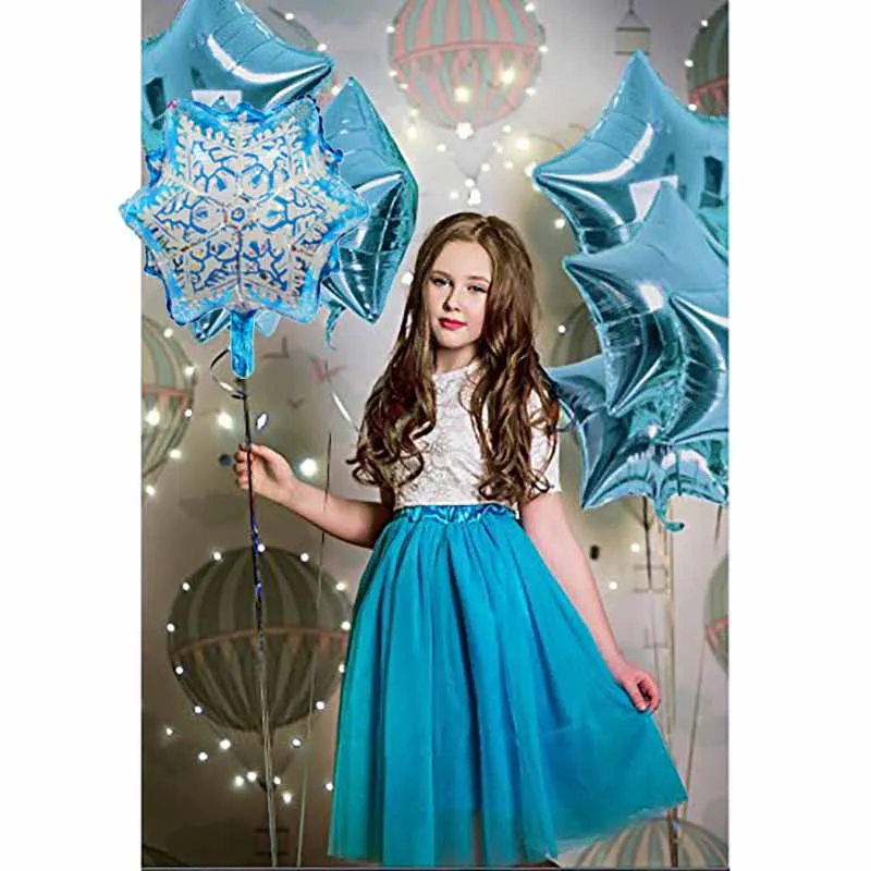 18 inch winter Snowflake Balloons Christmas new year Wedding Frozen snow theme 1st 2th 3th Birthday Party baby shower Decoration