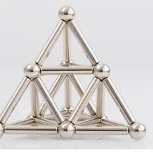 10 шт./компл. строительные модели 36 шт. магнитные стержни 27 шт. стальные шарики игрушки инновационные buckybills Металлические Магнитные Конструкторы Игрушки