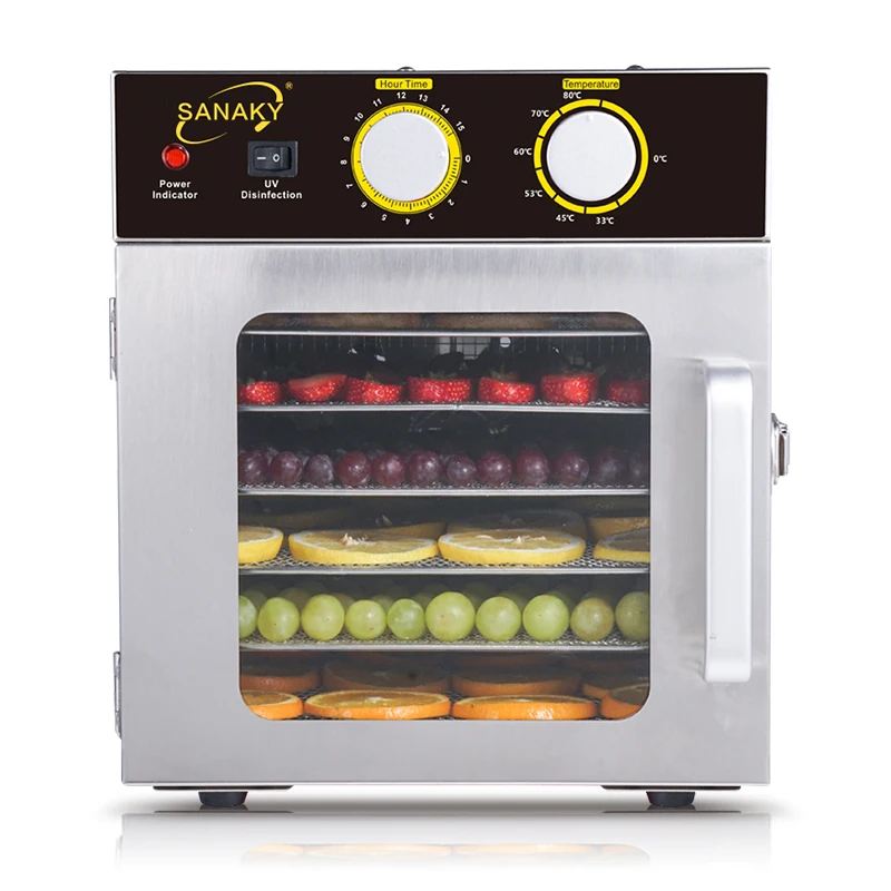 

6-layer stainless steel Dried fruit machine Household Food dryer fruit and vegetable pet meat Food dehydration dryer