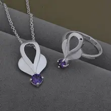 Высокого качества серебряные ювелирные изделия ожерелье кольцо WT-523