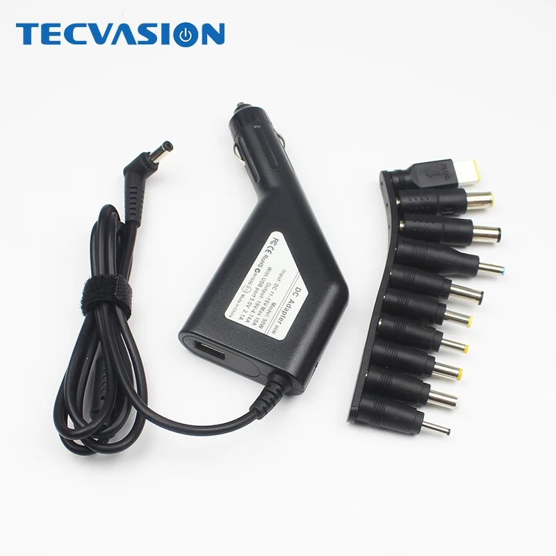 90W Multifunctional Universal Car Charger 19V 4.74A 5.5*2.5MM Power Supply Charger with USB 5V 2