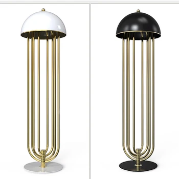 

Modern floor lamps for living room White black aluminum lamp cover lamp LED G9 For the living room lobby AC 90V-260V