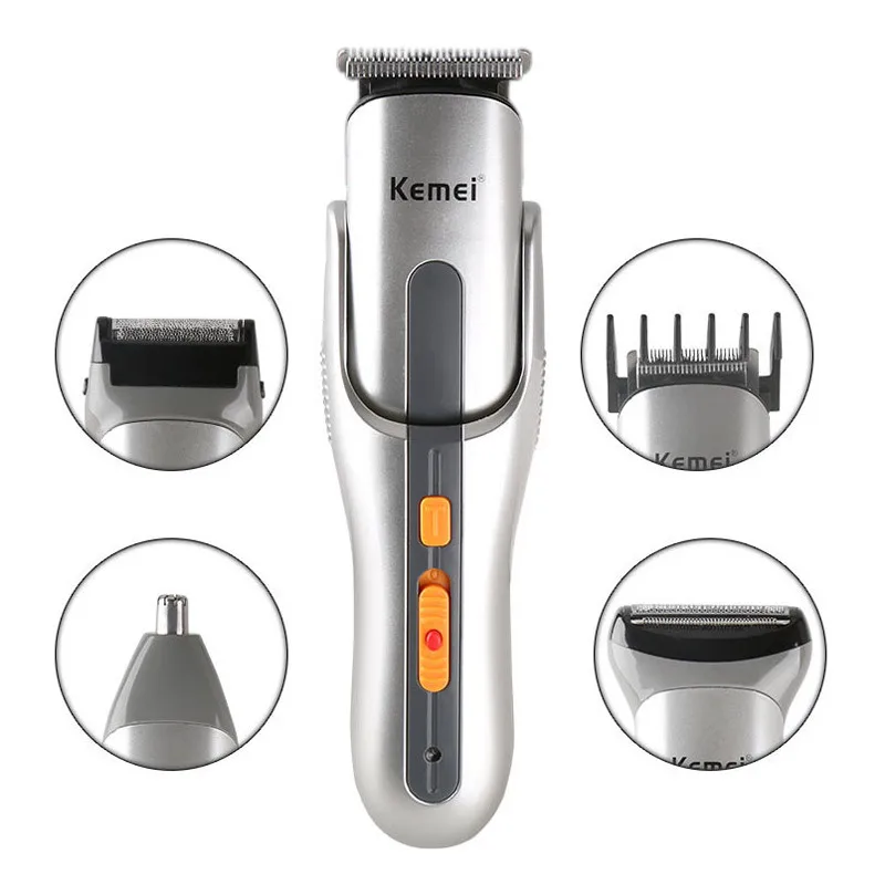 Kemei KM-680A 5в1 перезаряжаемая электробритва для волос Машинка для стрижки волос станок для стрижки бритвы парикмахерский триммер для бороды стрижка Беспроводная