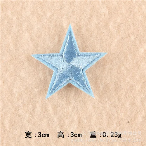 10pcs Small star embroidered patch DIY cartoon badge hat  logo accessories of iron on application  transfers 