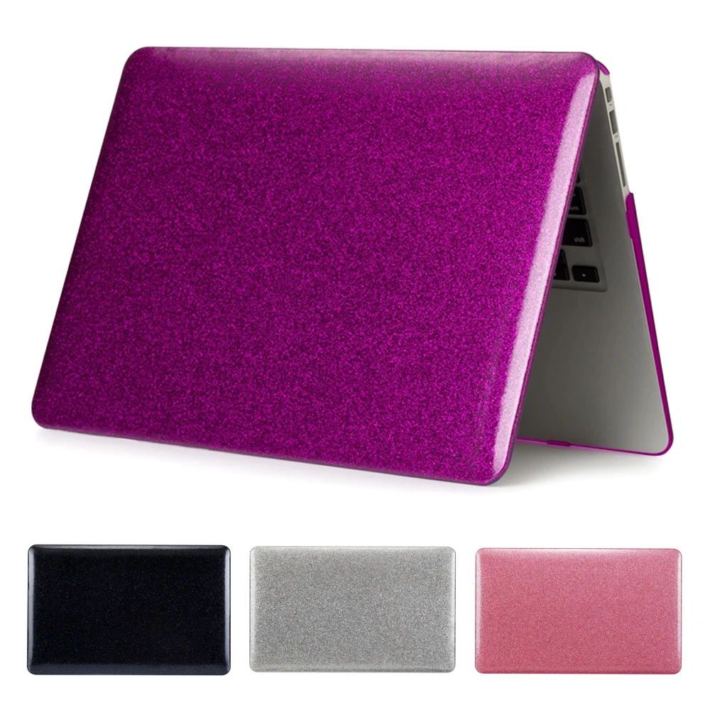 Для Apple Macbook Air Pro retina 11 12 13 15 дюймов с сенсорной панелью 13," 15,4" Bling пластиковый жесткий чехол сверкающий чехол