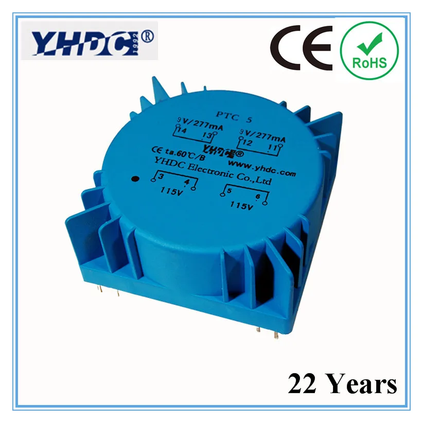 

For Audio usage 5VA 2*115V 2*9V toroidal transformer, encapsulated transformer PTC5