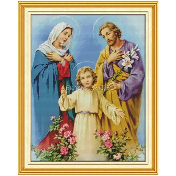 

Wholesale Needlework,Stitch,11CT 14CT Cross Stitch,Sets For Embroidery Kits,Holy family Counted Cross-Stitching