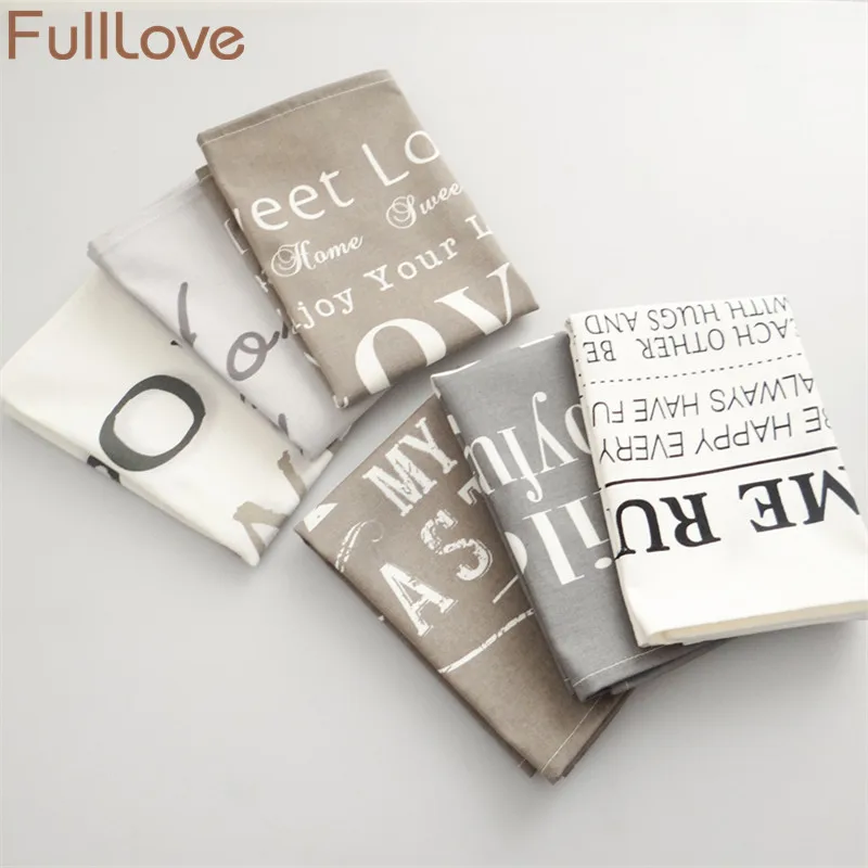 

FullLove 3PCS/Set 40*40cm Dinner Towels Square Table Mat Cotton Home Sweet Printed Table Napkins Kitchen Utensils Home Textile