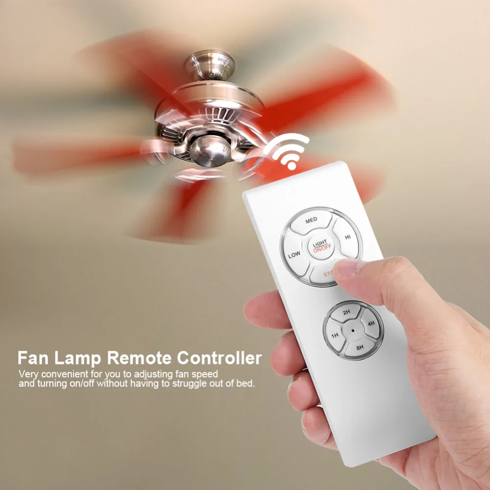 

4 Timing 3 Speeds Universal Ceiling Pendant Fan Lamp Wireless Remote Controller Kit