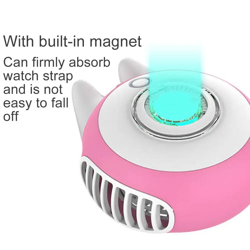 Лето г. мини вентилятор Leafless Turbo стиль ручной USB перезаряжаемые носимых портативный Настольный с вращающаяся шкала ремень