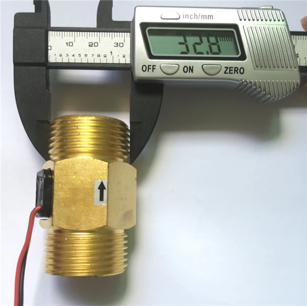 Copper brass Hall flow meter sensor for water measurement (5)