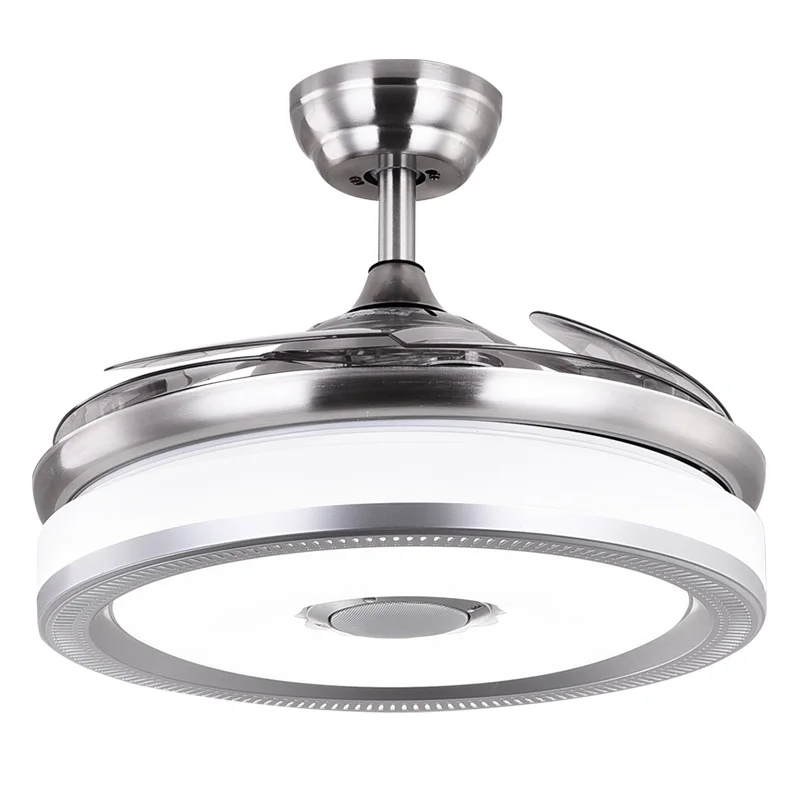 Us 199 0 New Led Ceiling Fan Light Invisible Ceiling Light Remote Control Ceiling Lamp 36 Inch 42 Inch Ceiling Fan Light 110v 220v In Ceiling Fans