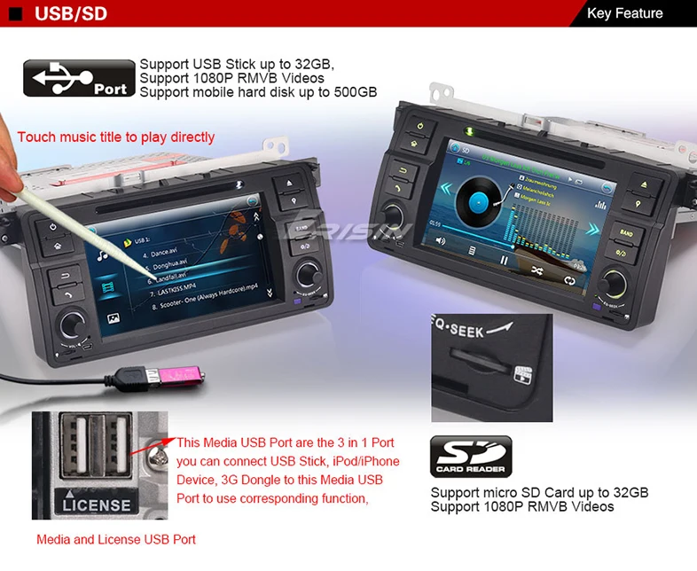 Flash Deal Erisin ES7162B 1 Din 7 inch Car DVD Player DAB+ 3G Radio FM Canbus GPS Navigator for BMW E46 M3 18