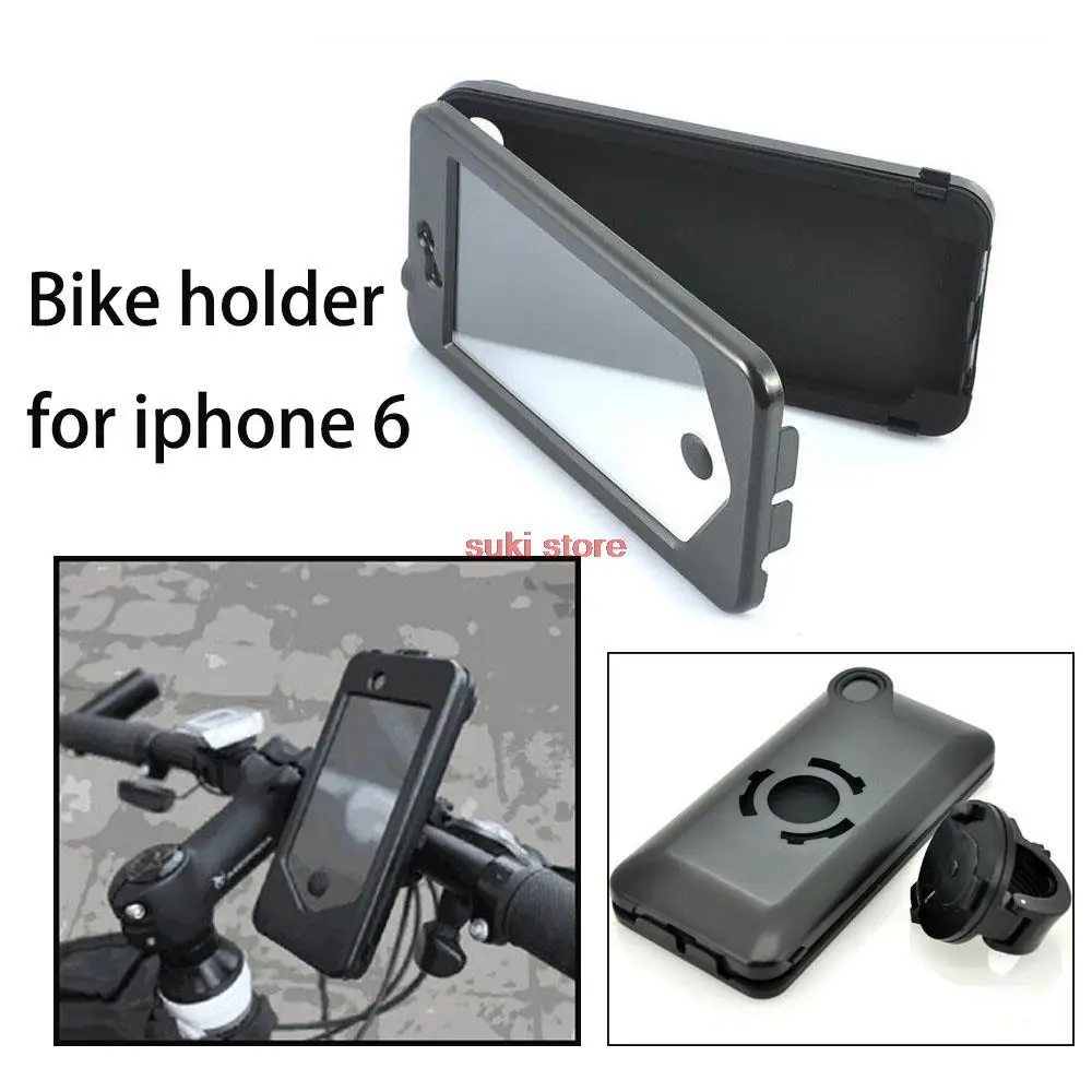 

Foleto Bike Bicycle Motorcycle Handlebar Mount Holder Waterproof Phone Case Bag Pouch Phone Mount Holder For iPhone 6 plus 5.5"