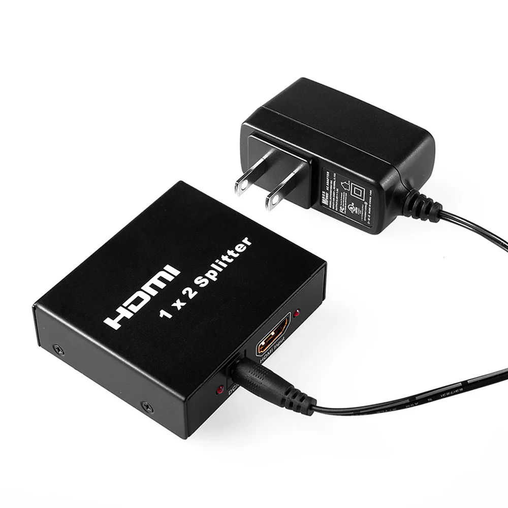 1 в 2 Выход HDCP HDMI Сплит тер Full HD 1080p видео HDMI коммутатор 1X2 усилитель раздельный двойной дисплей для HDTV DVD PS3 Xbox