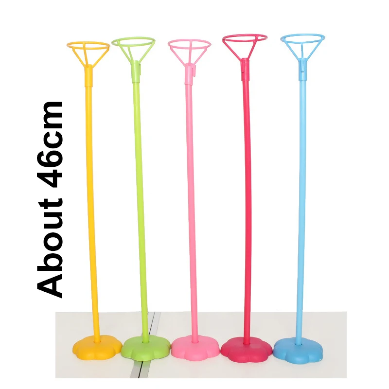 

10pcs/set Foil Balloons Column Base+Stick+Cup+Pull flower Plastic Sets Christmas Balloon Poles Stand Decoration Holder Table Wed