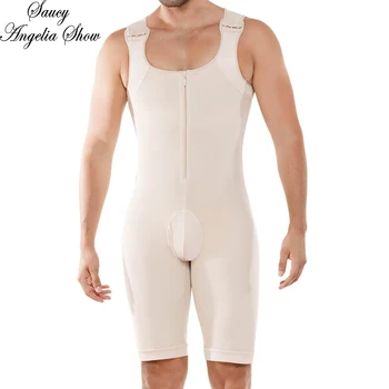 

SAUCY ANGELIA Men Bodysuit Fajas Modeladoras Sexy Sweating Belly Control Waist Trainer Mens Body Shaper Tights Underwear Corsets