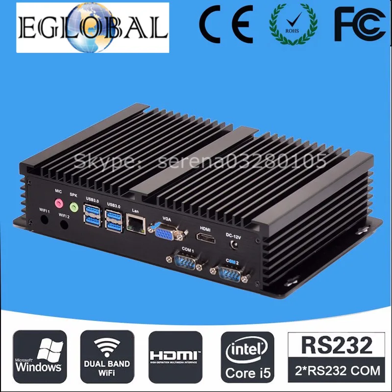 Lowest Price Eglobal Fanless Mini PC Intel Core i5 4200U i3 5005U 4010U Industrial Computer 2 COM HDMI VGA Dual Display 300M Wifi 4K HD HTPC Lowest Price Eglobal Fanless Mini PC Intel Core i5 4200U i3 5005U 4010U Industrial Computer 2 COM HDMI VGA Dual Display 300M Wifi 4K HD HTPC