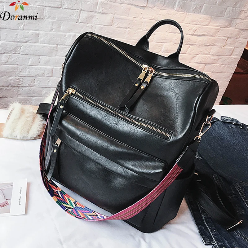 

DORANMI Classic Square Women's Backpacks 2019 Fashion Leather Back Shoulder Bag Female Big Capacity Schoolbag Mochila DJB720