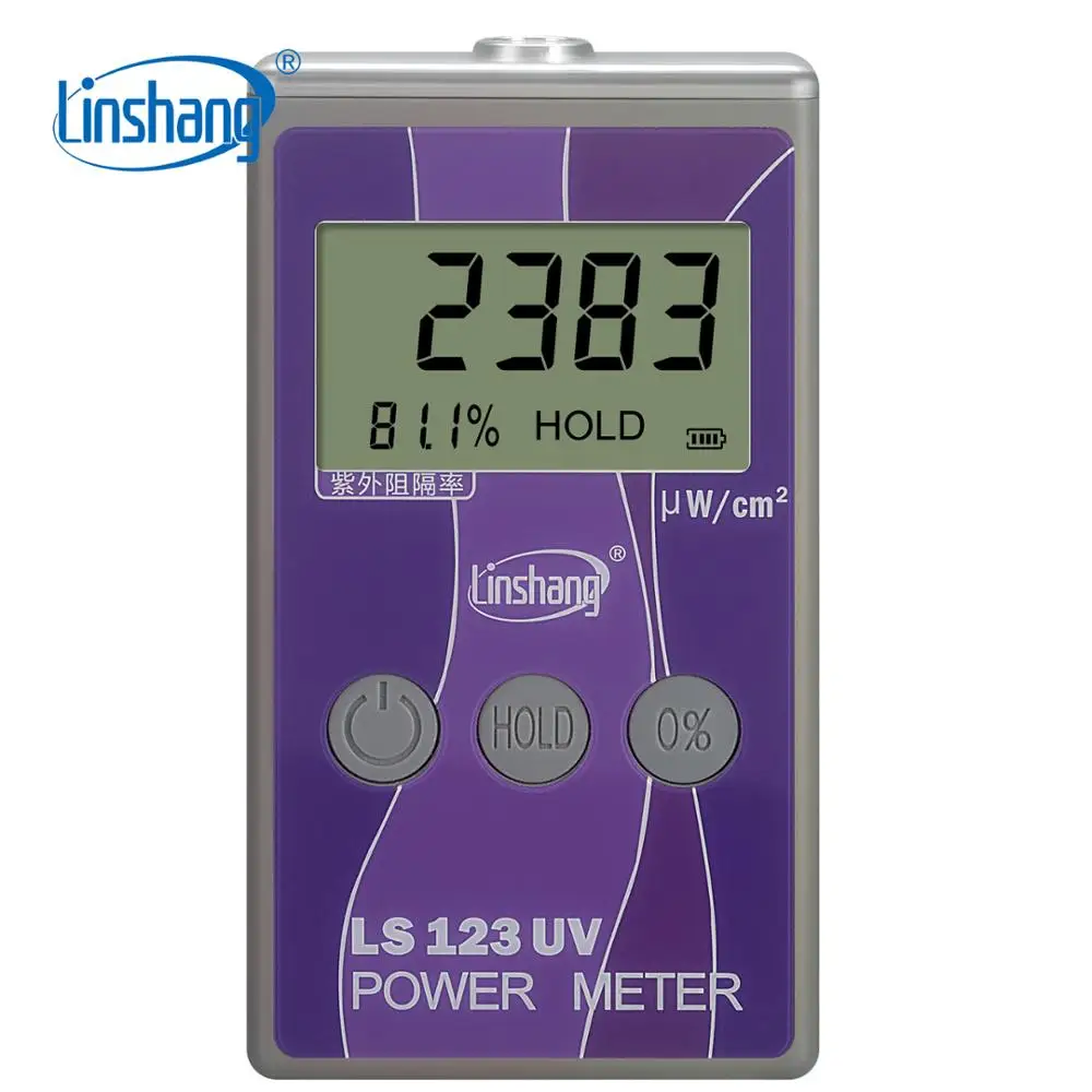 

Linshang LS123 Portable UV Power Meter Solar Power Meter test Ultraviolet radiation intensity with UV rejection UV blocking rate