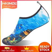 HKIMDL/Новинка, лидер продаж, мужская обувь унисекс, летняя пляжная обувь, обувь для плавания на серфинге, для сливного отверстия, быстросохнущие кожаные носки, полосатая обувь для воды