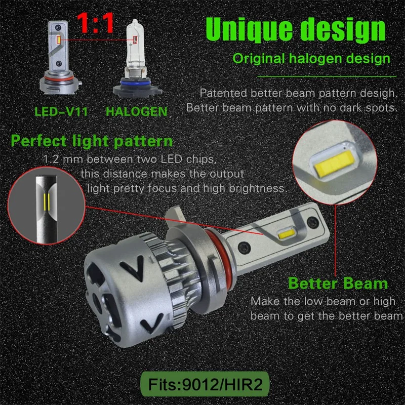 Новые продукты нового поколения автомобильные лампы Led H1 H3 H8 H9 H4 H7 H11 9012 Led 880 881 9008 H13 9004 9007 Авто светодиодные фары