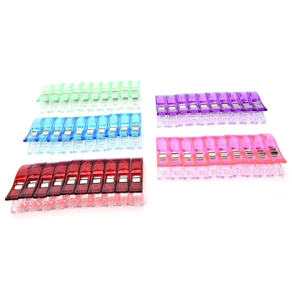 10Pcs 5.5*1CM Plastic Wonder Clips Holder For DIY Patchwork Fabric Quilting Craft Sewing Knitting