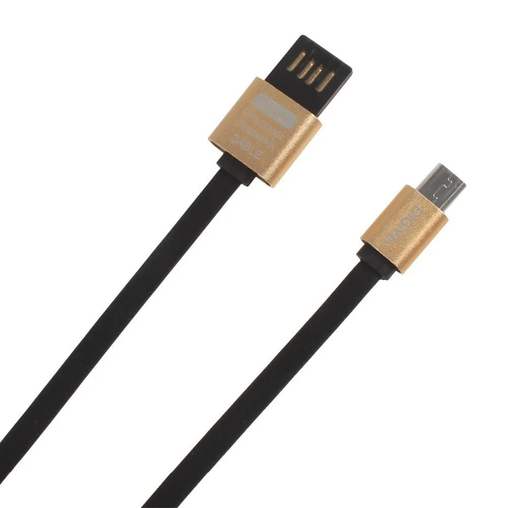 DiGiYes 마이크로 USB 양면 2.0 금속 데이터 케이블 안 드 로이드 휴대 전화 및 태블릿에 대 한 플랫 국수 케이블
