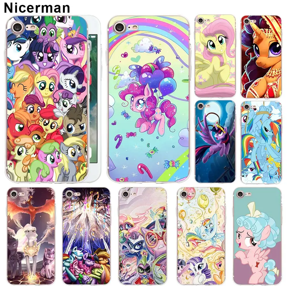 

Clear TPU Case for iPhone X XS XR XS Max 7 8 Plus 6 6s Plus 5 5S Cover My Little Pony Soft Silicone case