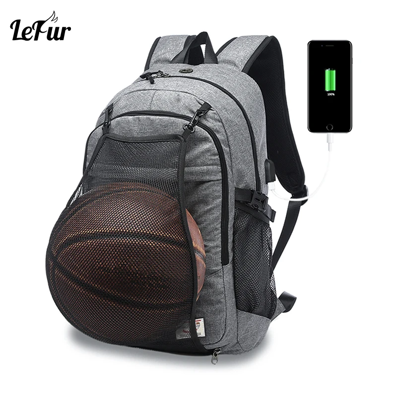 Lefur рюкзак Для мужчин basketballbackpack тренажерный зал человек soccerball net Pack сумка для