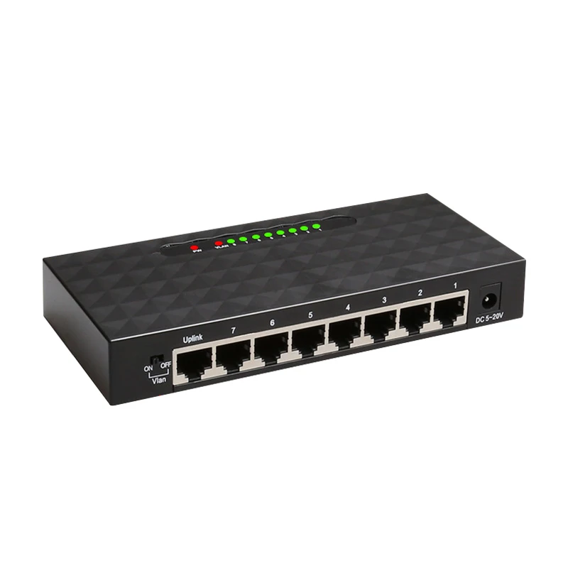8 портовый гигабитный сетевой коммутатор 10/100/1000 Мбит/с Ethernet Lan Hub