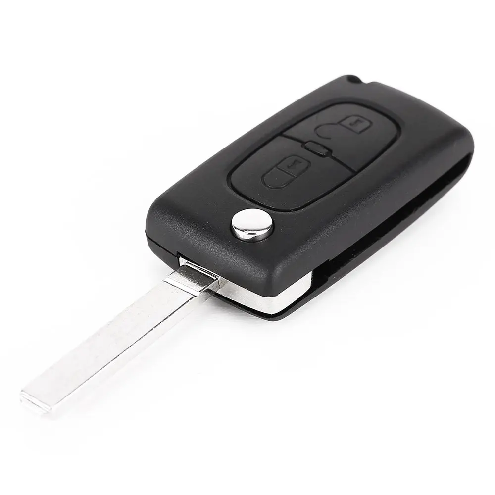 TOYL 2 Boton Botones Carcasa Funda de Mando V2 Llave Coche para PEUGEOT 207, 307, 308, 407, 607